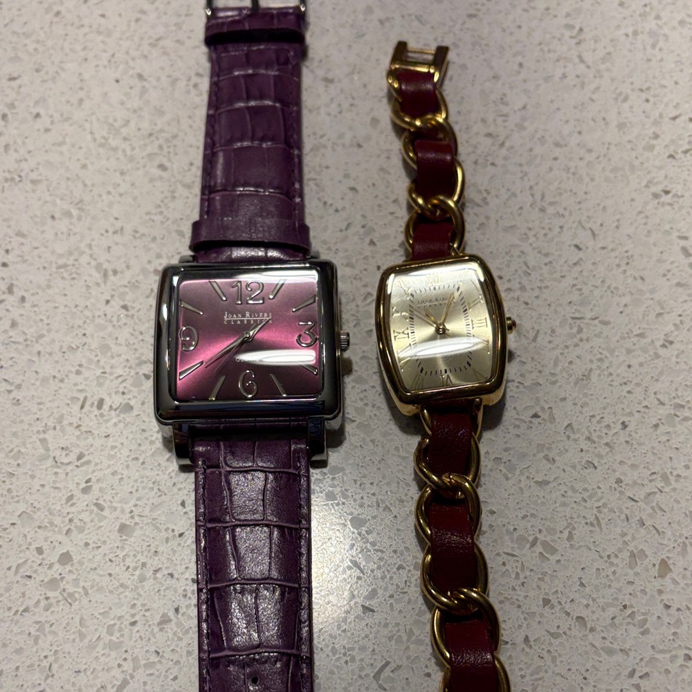 Joan Rivers Purple and Gold Women's Watches